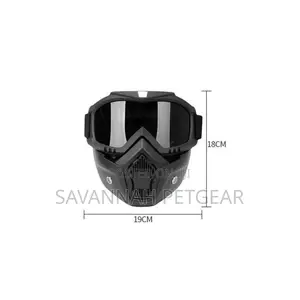 Motorcycle Face Mask HD Goggles With Mouth Filter - Black