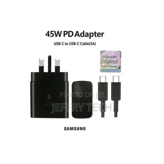45W Samsung Type C Charger Super Fast Charging Wall Block A
