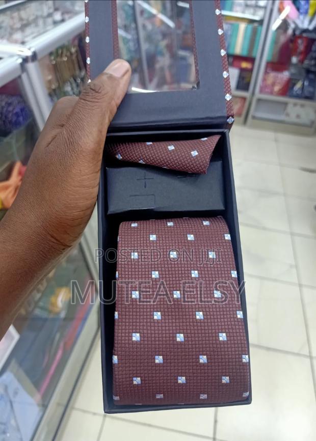 Coffee Brawn Geometric Tie Sets - thumbnail 3