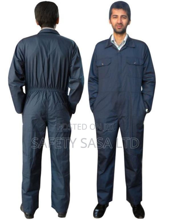 Plain Navy Blue Coverall - main view