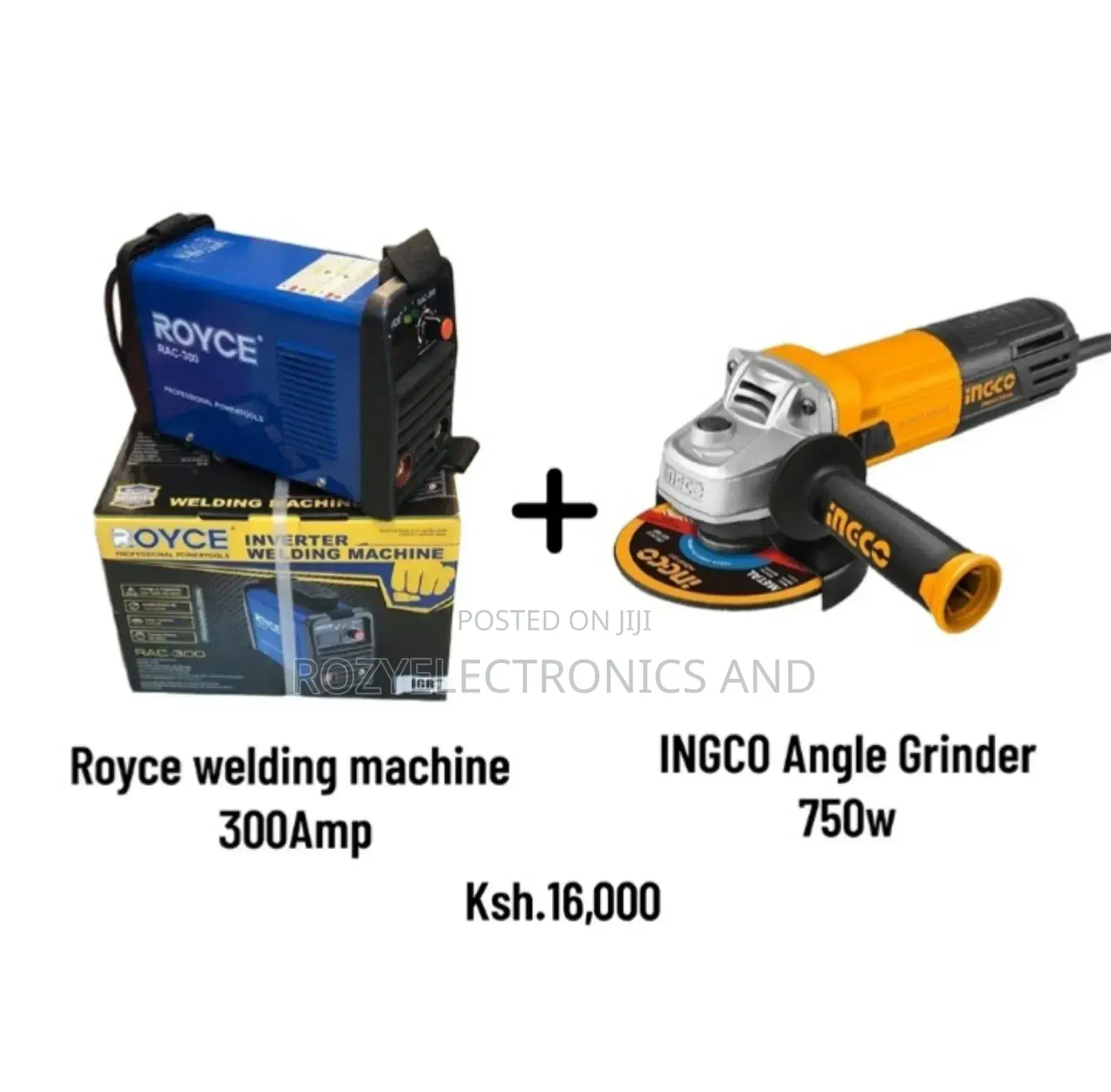 Royce Welding Machine 300ah +Angle Grinder Incco 750watts
