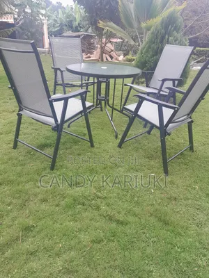 4 Seater Garden Set With Foldable Chairs