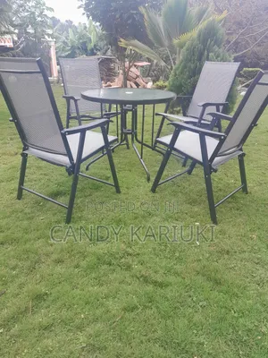 Garden Set With Foldable Chairs