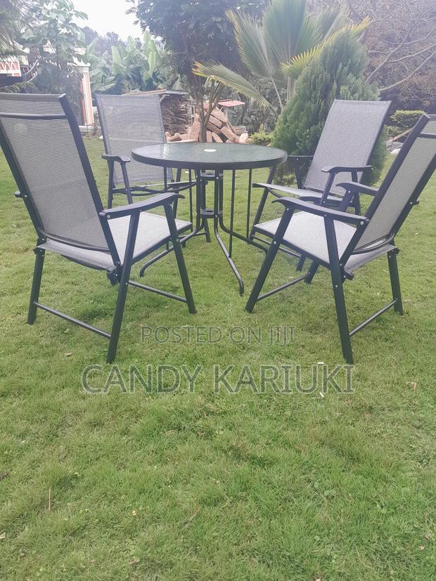 Garden Set With Foldable Chairs