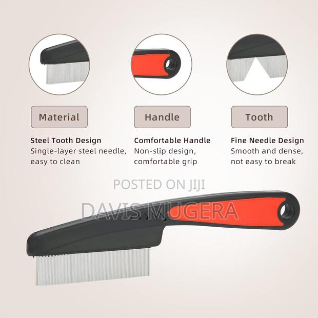 Pet Dandruff, Flea, Nit Comb, Multifunction Stainless Steel - thumbnail 4