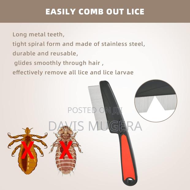Pet Dandruff, Flea, Nit Comb, Multifunction Stainless Steel - thumbnail 5