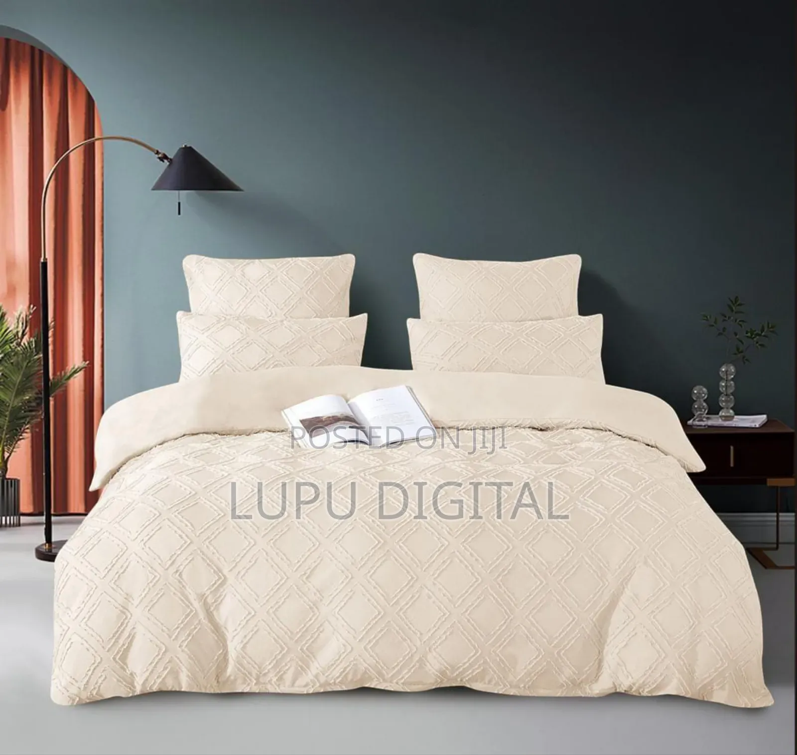 Size 6*6/6*7luxury Tufted Wave Design Duvet Cover