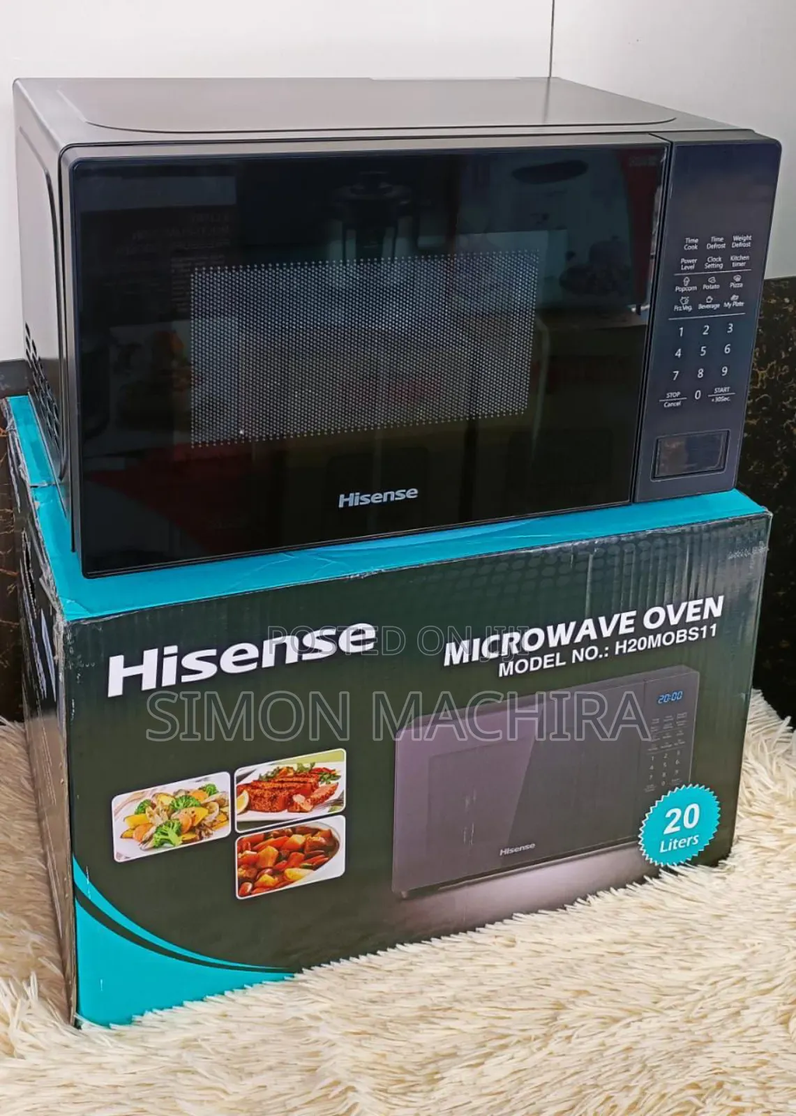 Black 20L Microwave. Hisense