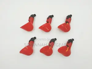 Red Plastic Backyard Water Feeder for Bird Quail Pigeon Duck