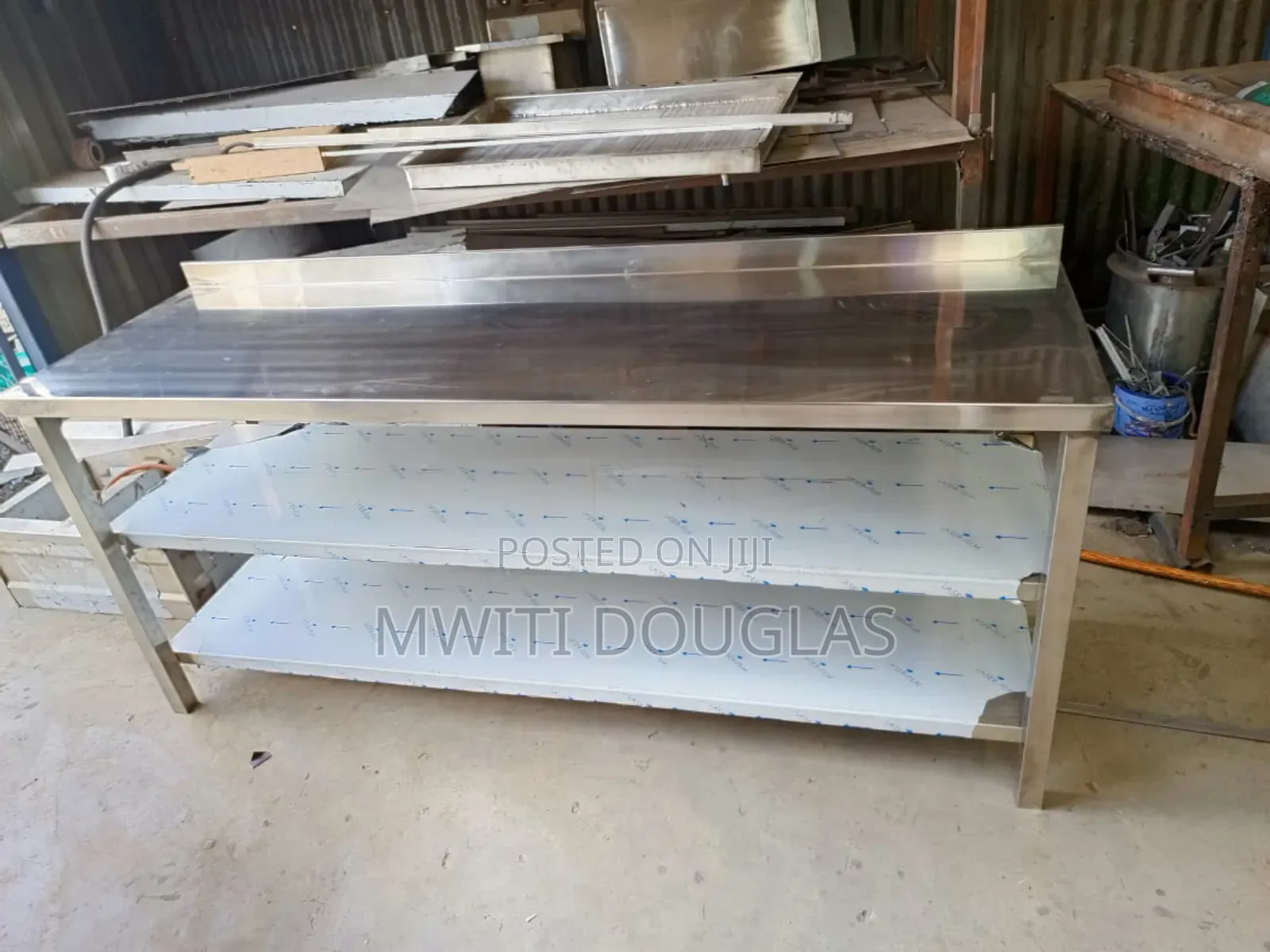 Double Shelved Stainless Steel Working Table