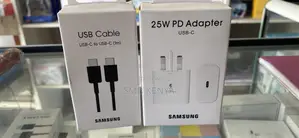Samsung 25 Watts Full Charger (Type C Adapter +C-C Cable)