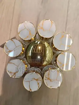 *9pcs Marble Rotating Glass Cruet Condiment Spice Jars