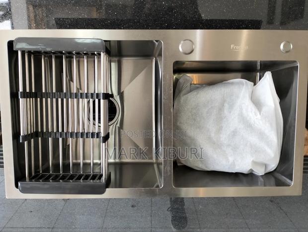 Black Double Bowl Sink - main view