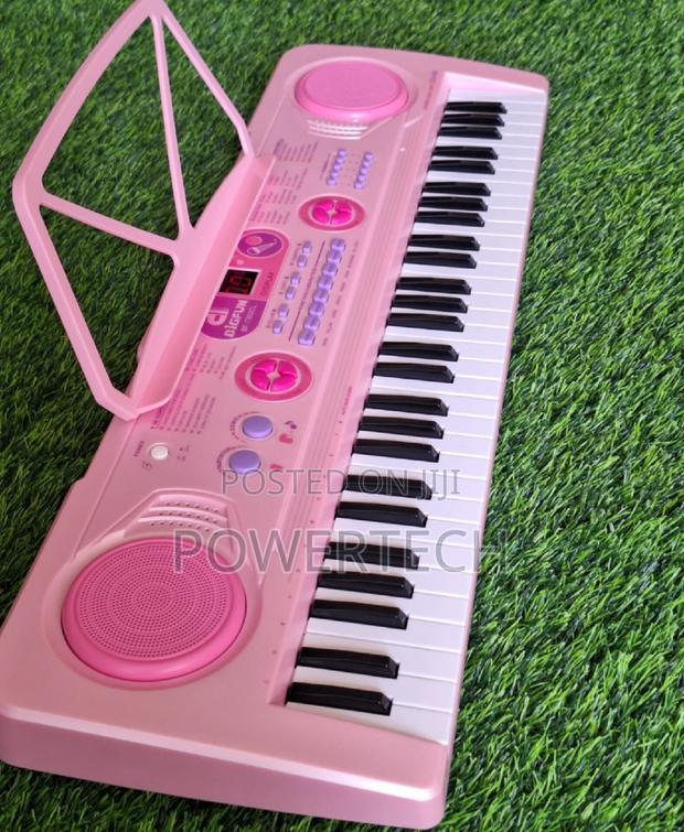 Rechargeable Kids Piano -61 Keys- Pink - main view