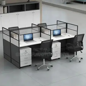4 Way Office Workstation - Modular Open View Workspace