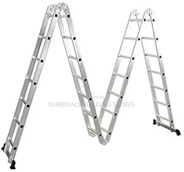 4by8 Aluminium Folding Ladder 32ft - thumbnail 3