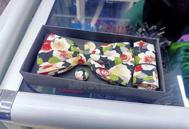 Black,Green Red Floral Bowtie Sets - thumbnail 3