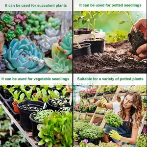 Recyclable Plastic Plant Seedling Flower Pots 1L - 10 PCS