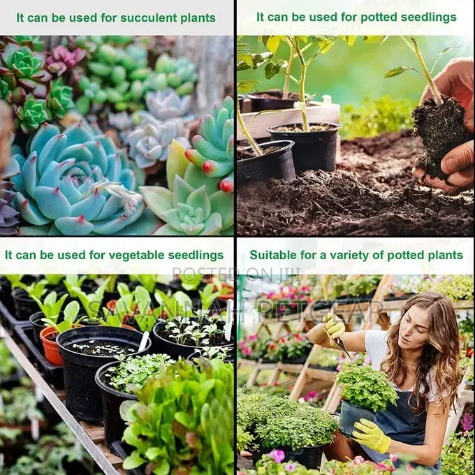 Recyclable Plastic Plant Seedling Flower Pots 1L - 10 PCS