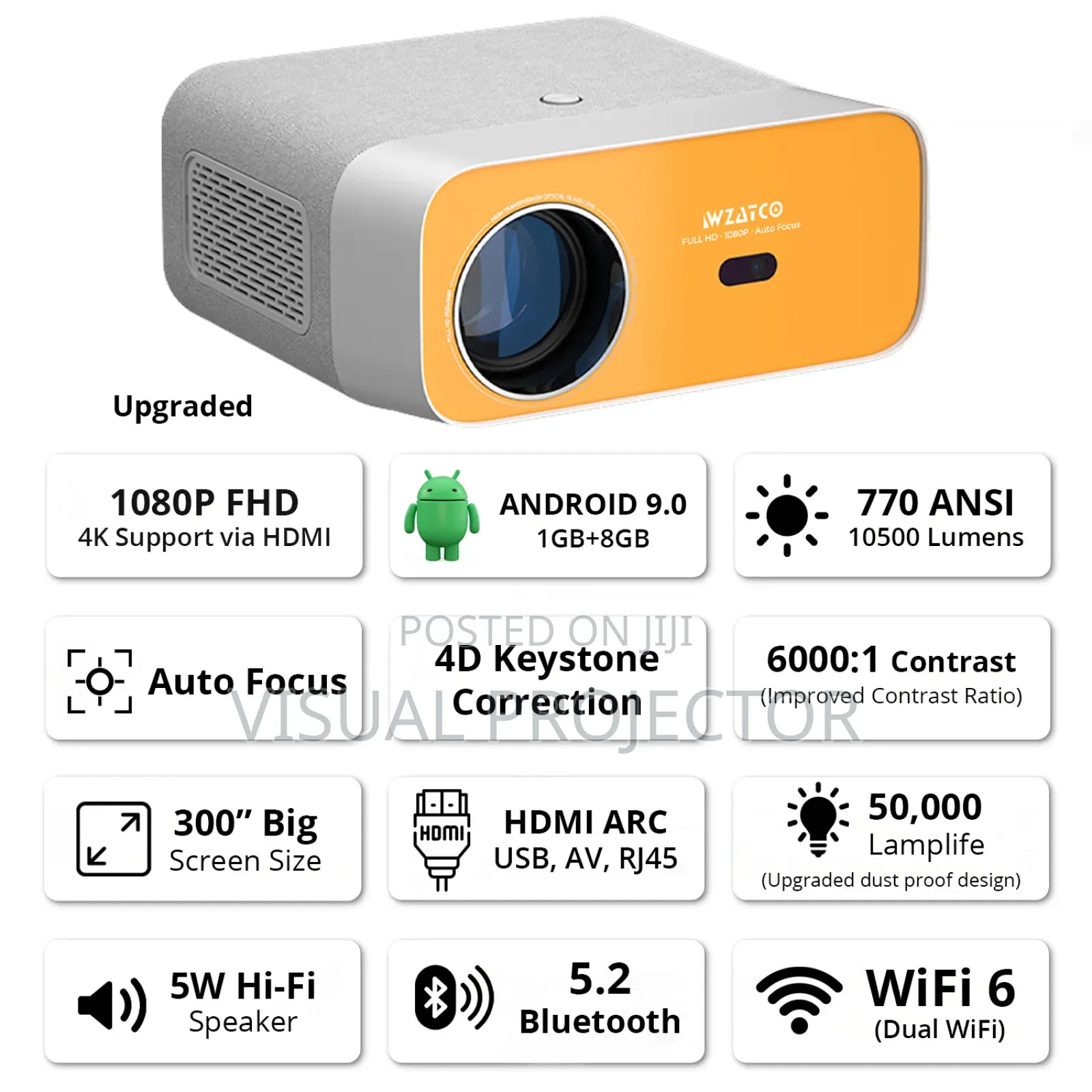 WZATCO Yuva Ultra Android Projector