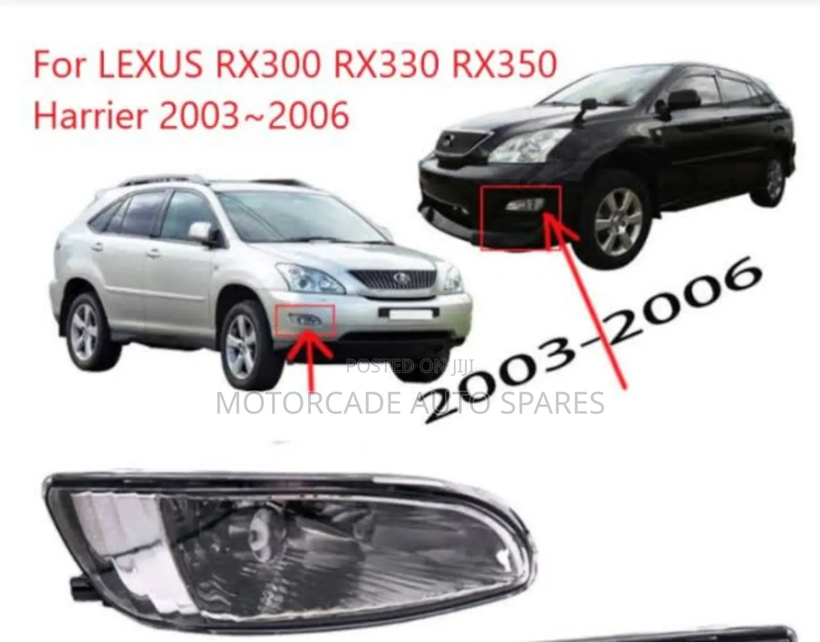 Toyota Harrier 240 2003-2008 Fog Lights