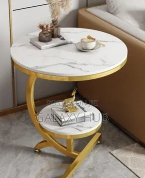 Double Circle Coffee Table Glass Effect