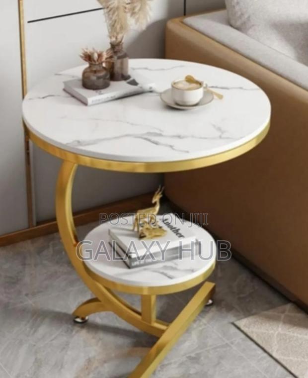 Double Circle Coffee Table Glass Effect