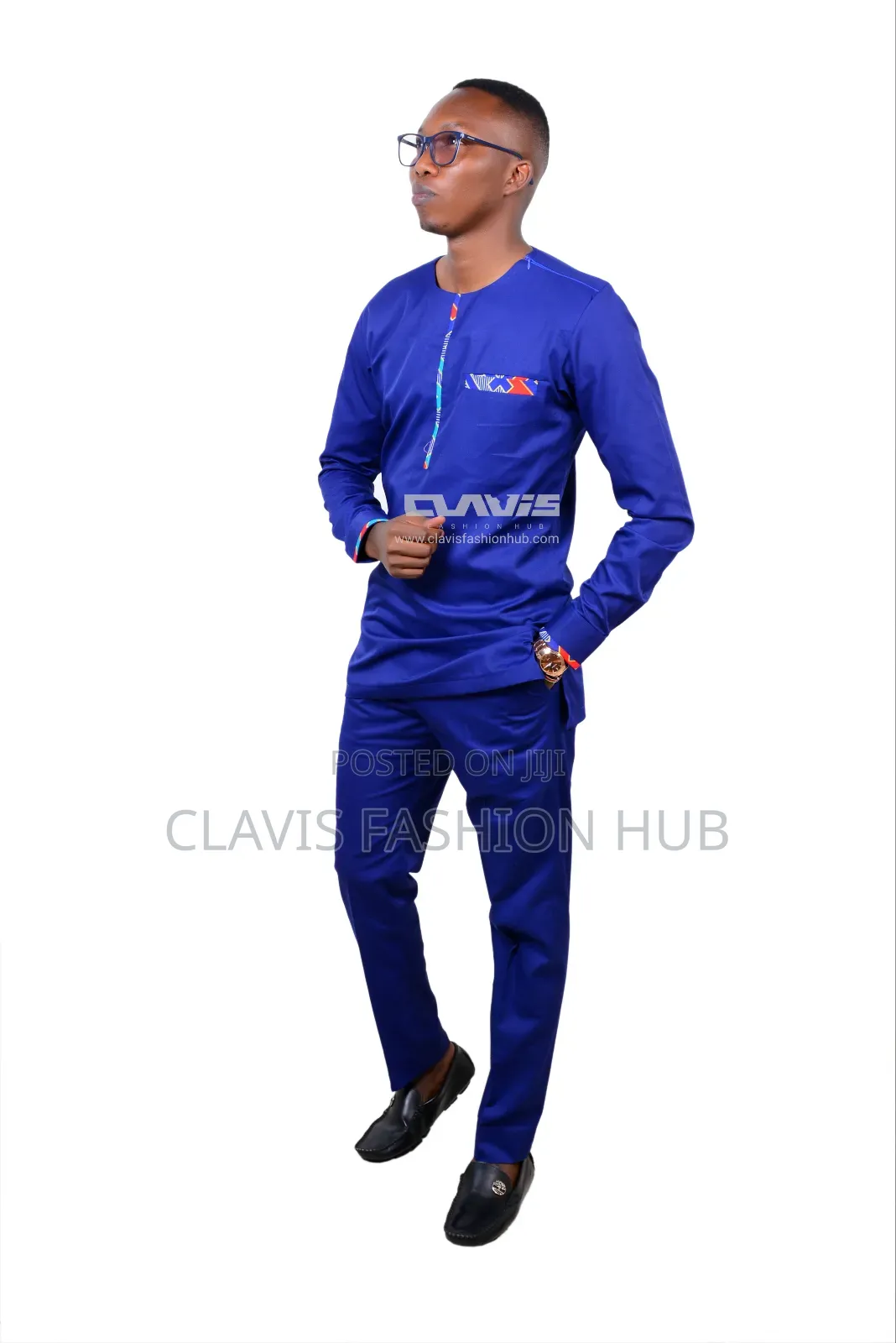 Royal Blue Premium African Men Suit