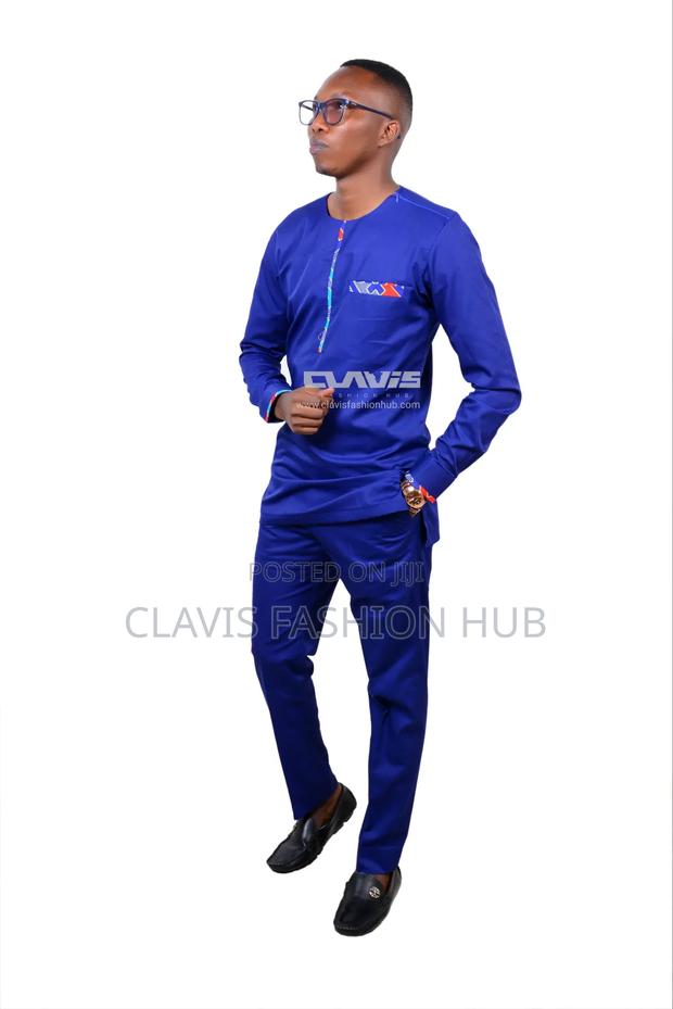 Royal Blue Premium African Men Suit