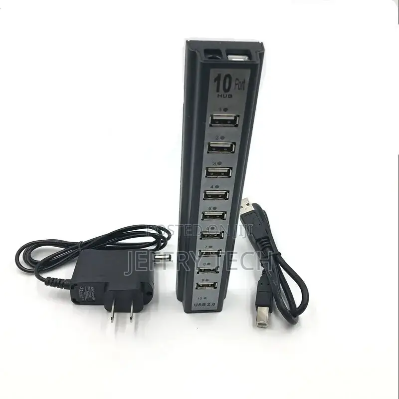 Power Adapter Usb Charger Hub Adapter Hi-Speed Multi Hub 10