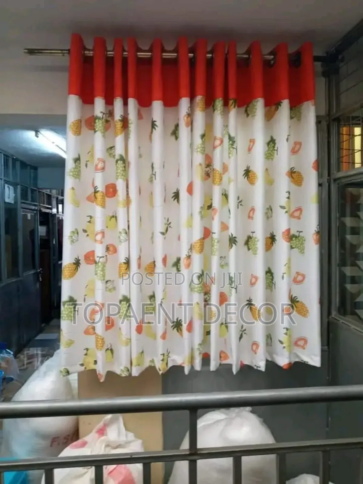 Blended Orange Kitchen Fruit Themed Curtains