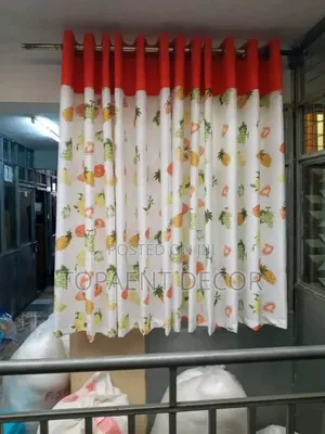 Blended Orange Kitchen Fruit Themed Curtains