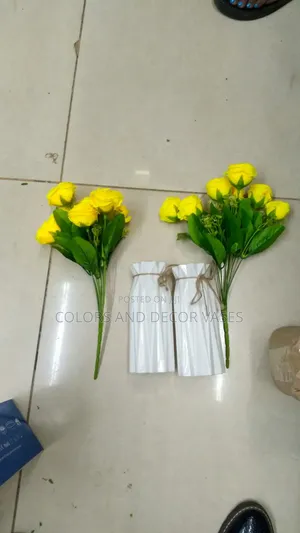 Yellow Roses and Vases