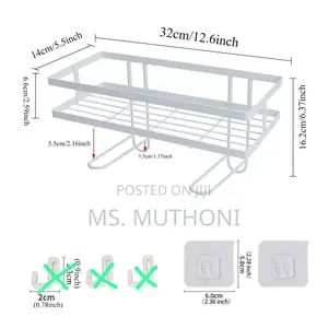 Wall Mounted , Self Adhesive Bathroom / Toilet Storage Rack