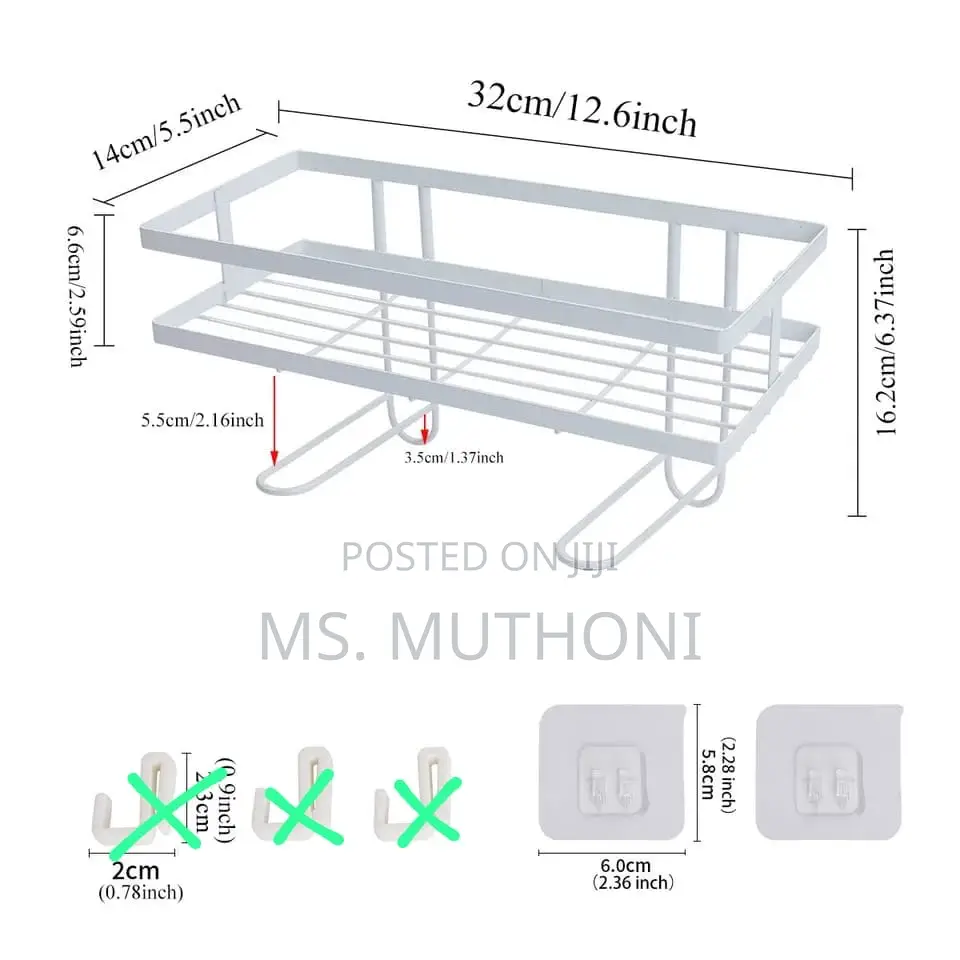 Wall Mounted , Self Adhesive Bathroom / Toilet Storage Rack