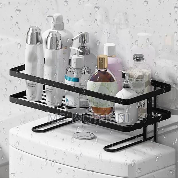 Wall Mounted , Self Adhesive Bathroom / Toilet Storage Rack