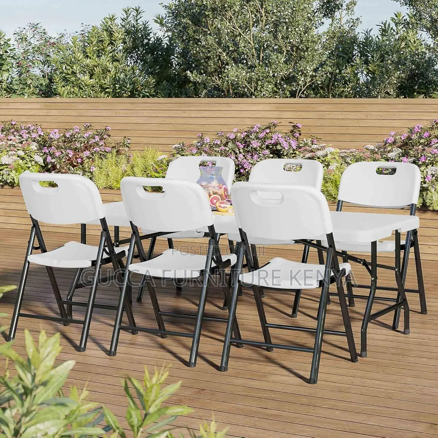 Folding Chair, Ergonomic Swiveling Back Seat