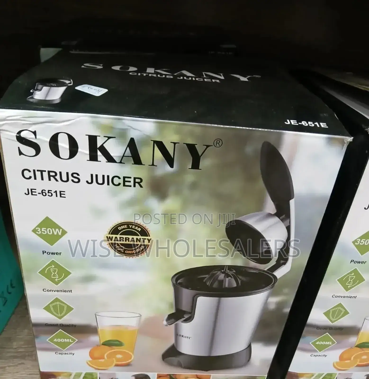 * Sokany Quality Stainless Steel Citrus Juicer 400ml 
