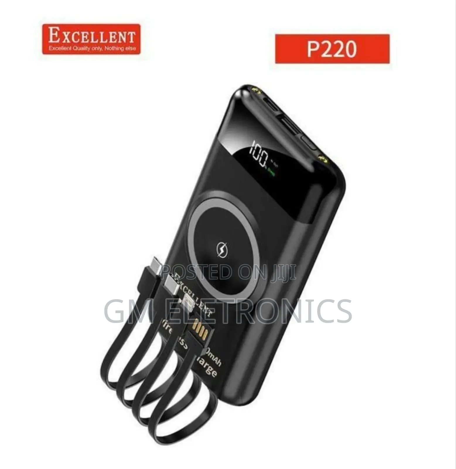 Excellent 20000mah Wireless Magnetic Powerbank P220( Black)