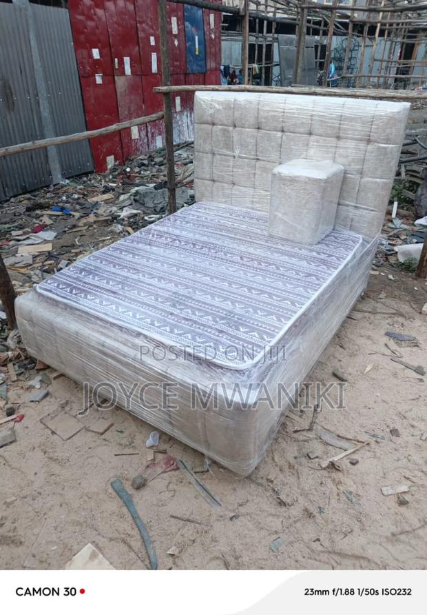 Bed 5 by 6 Beige Colour  - main view