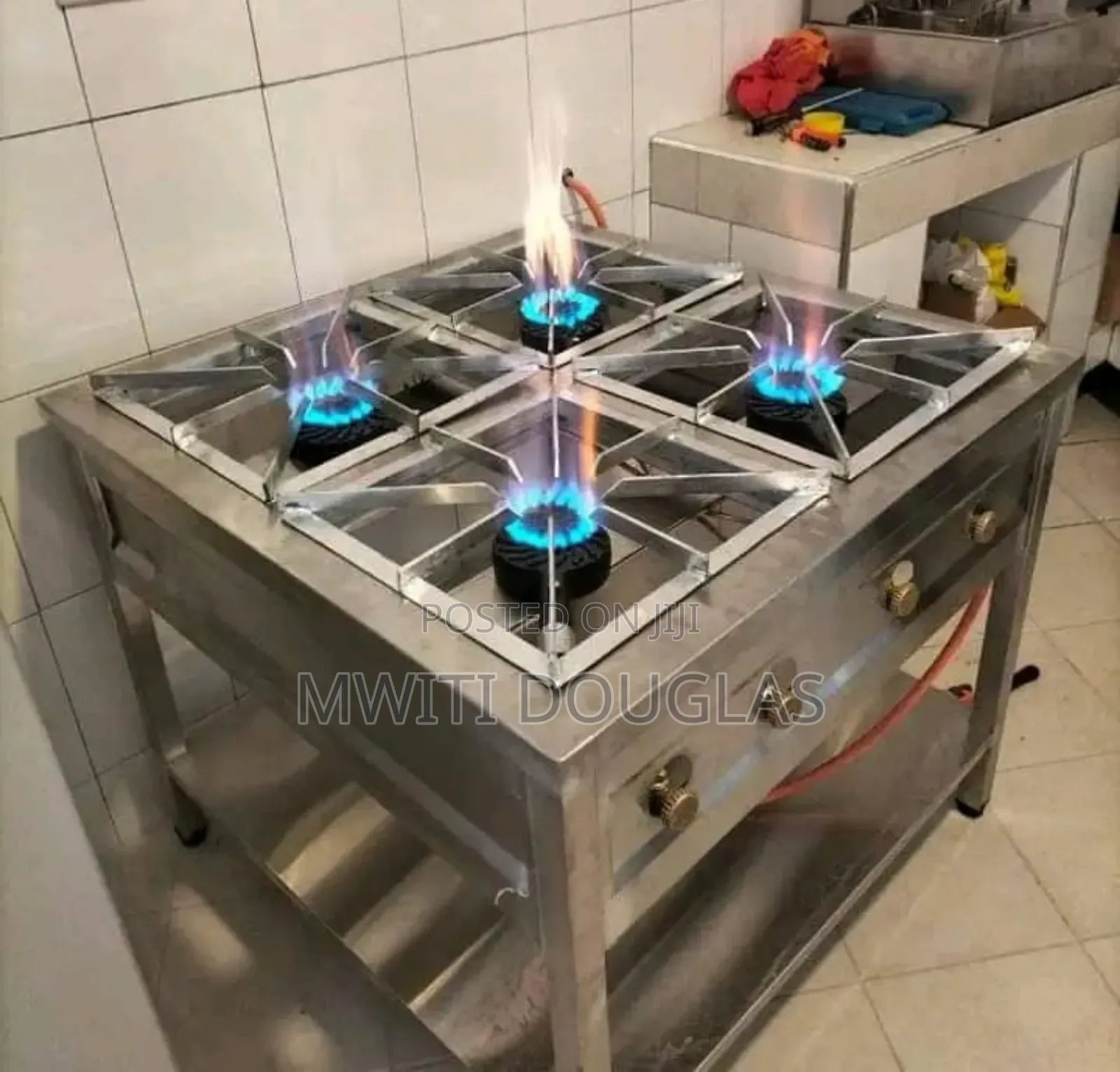 Classic Pure Stainless Four Burner Gas Cooker