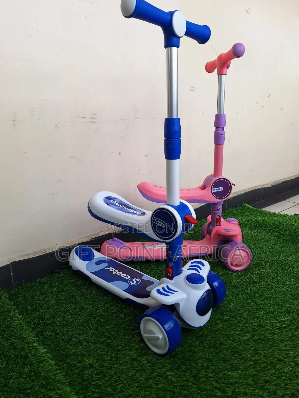 2 in 1 Kids Three Wheels Scooters With Adjustable Handle