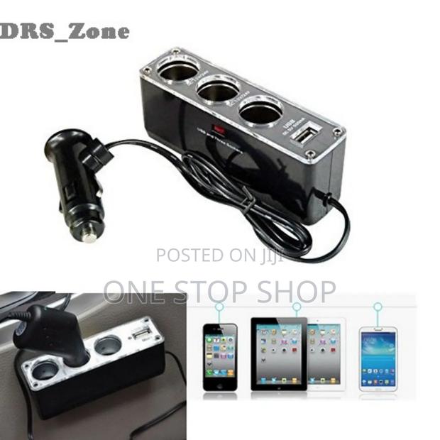 Triple Car Smoke Lighter Chargee Extension