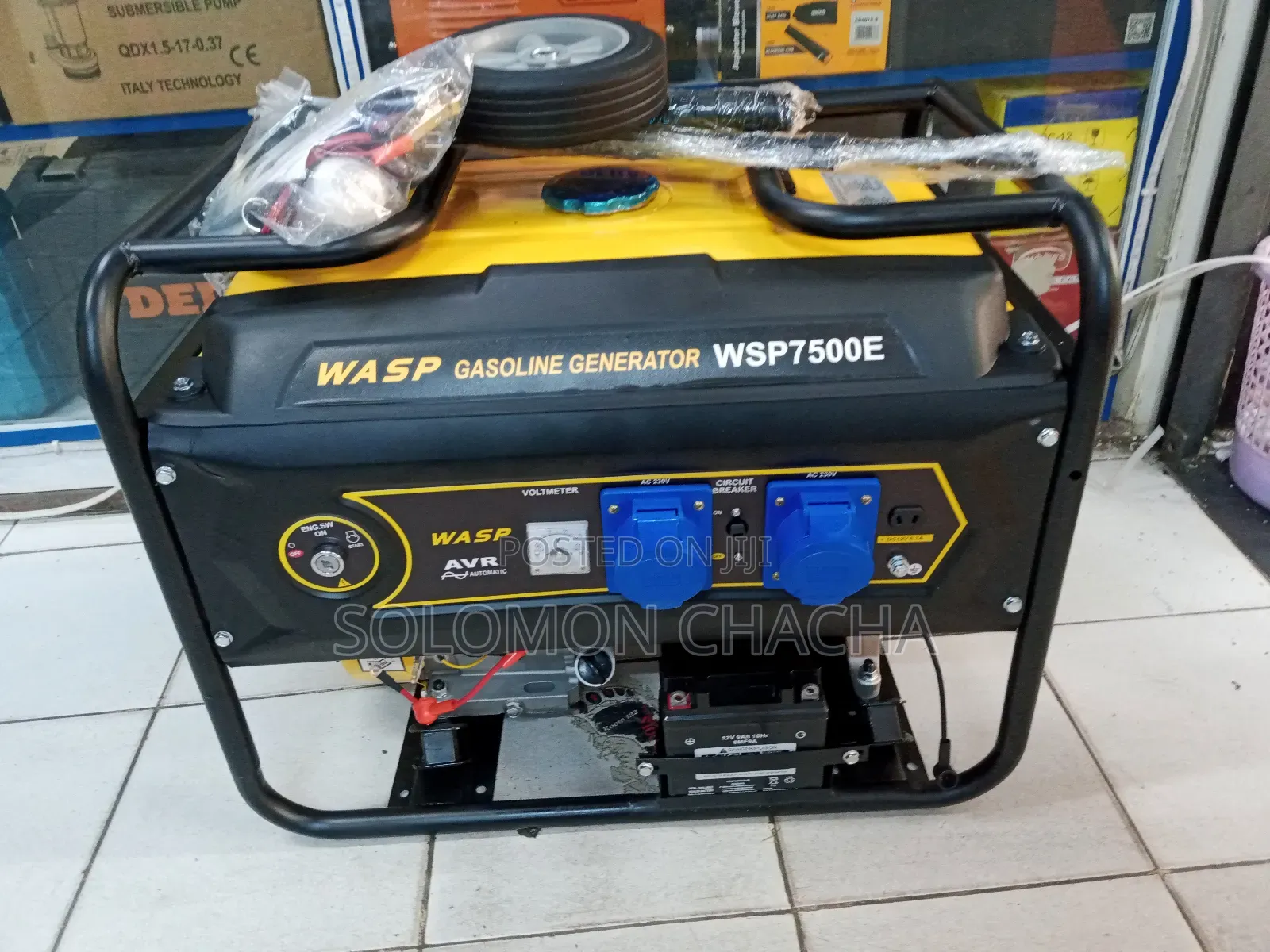 Wasp 6.5kw / 7.5kva Gasoline Generator Keystart With Wheels