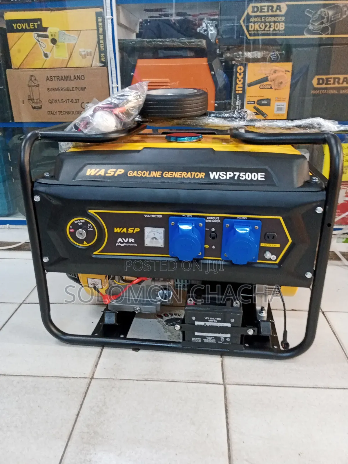 Wasp 6.5kw / 7.5kva Gasoline Generator Keystart With Wheels