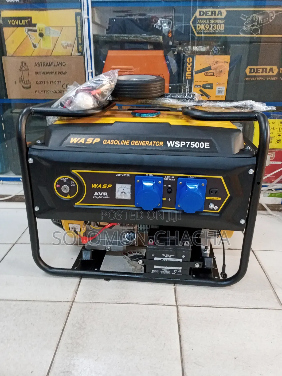Wasp 6.5kw / 7.5kva Gasoline Generator Keystart With Wheels