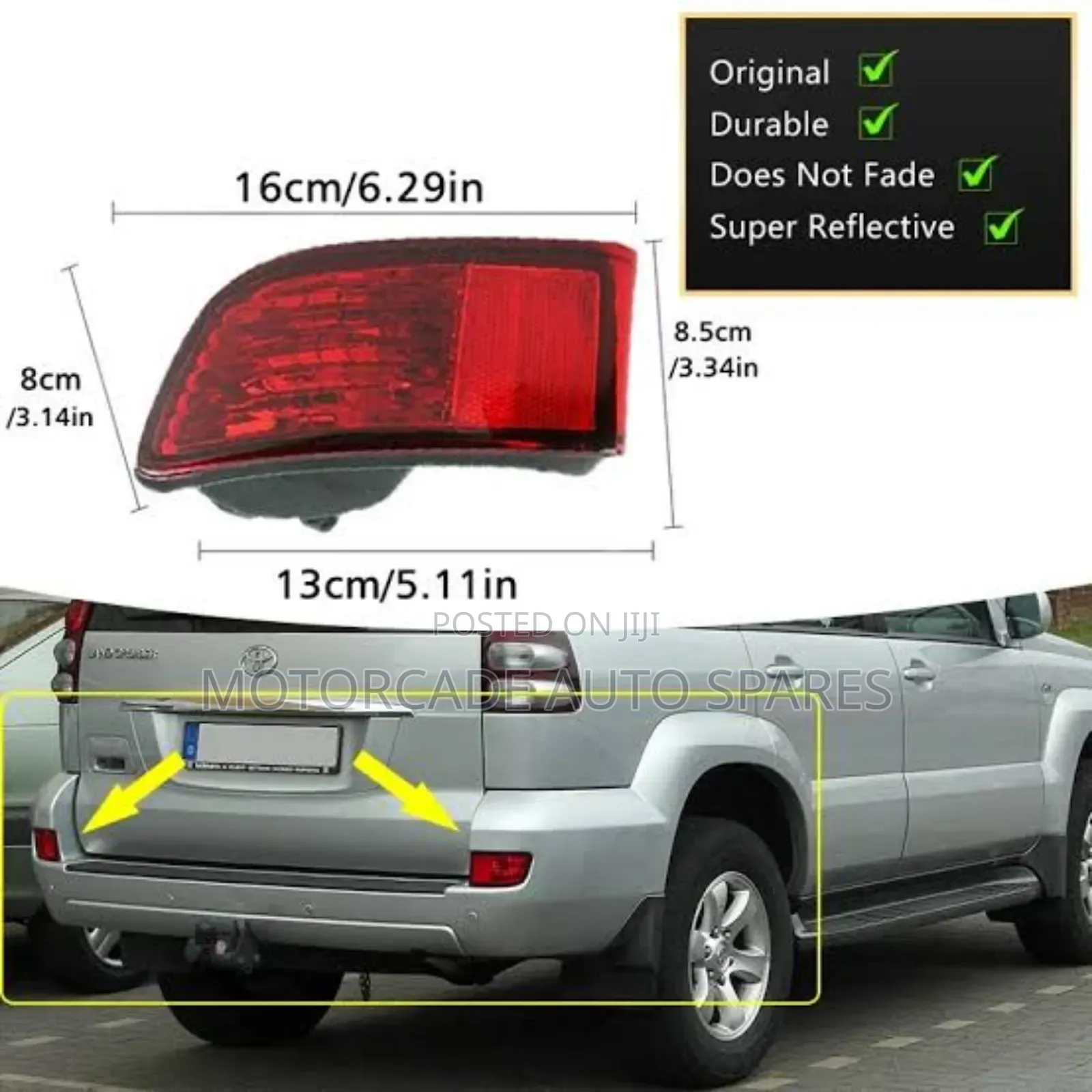 Toyota Landcruiser Prado Fj 120 Bumper Reflectors