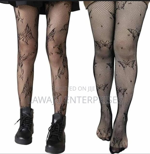 Patterned Fishnet Stockings - main view