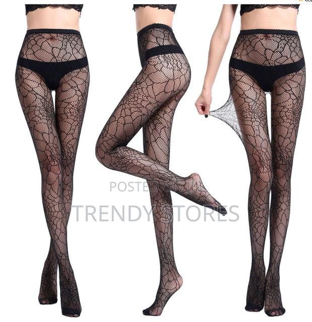 Patterned Fishnet Stockings - main view