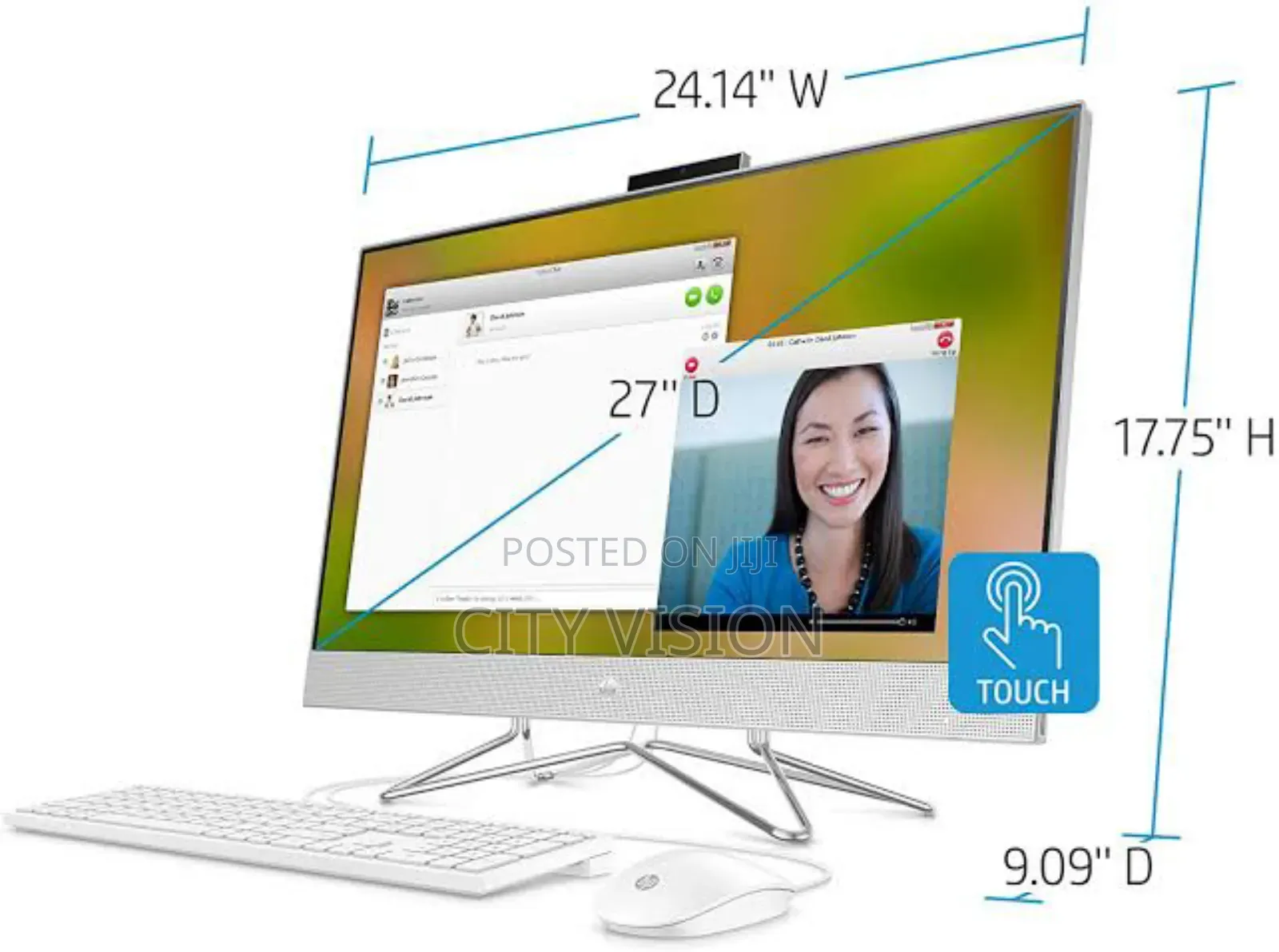 New Desktop Computer HP AiO 27 8GB Intel Core I7 SSD 512GB